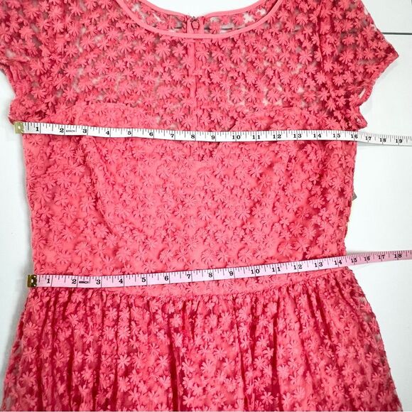 NWT Artelier NM Anthropology Pink Rose Embroidered Fit Flare Floral Dress 10 - Picture 7 of 9